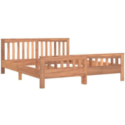 Cadre de lit Bois de teck massif 160x200 cm Vidaxl
