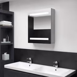 VidaXL 326479 miroir de salle de bain et armoire de rangement pour évier