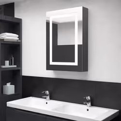 VidaXL 326490 miroir de salle de bain et armoire de rangement pour évier