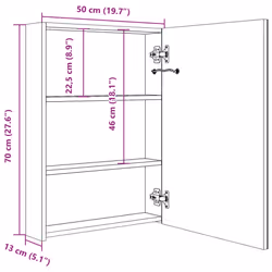 VidaXL 326490 miroir de salle de bain et armoire de rangement pour évier - Vue supplémentaire 8