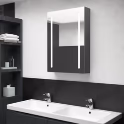 Introduisez une esthétique agréable dans votre salle de bain avec notre armoire à miroir de courtoisie LED ! Notre armoire mu ...