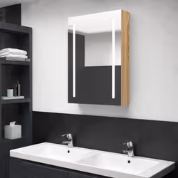 VidaXL 326499 miroir de salle de bain et armoire de rangement pour évier