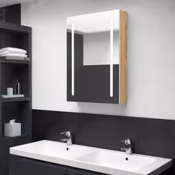 VidaXL 326500 miroir de salle de bain et armoire de rangement pour évier