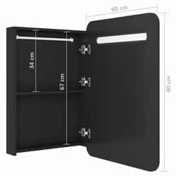 VidaXL 326503 miroir de salle de bain et armoire de rangement pour évier - Vue supplémentaire 6