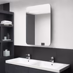 VidaXL 326505 miroir de salle de bain et armoire de rangement pour évier