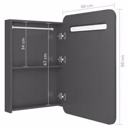 VidaXL 326506 miroir de salle de bain et armoire de rangement pour évier - Vue supplémentaire 7