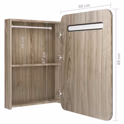 VidaXL 326507 miroir de salle de bain et armoire de rangement pour évier - Vue supplémentaire 6