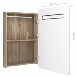 VidaXL 326508 miroir de salle de bain et armoire de rangement pour évier - Vue supplémentaire 6