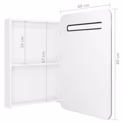 VidaXL 326509 miroir de salle de bain et armoire de rangement pour évier - Vue supplémentaire 6