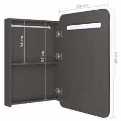 VidaXL 326510 miroir de salle de bain et armoire de rangement pour évier - Vue supplémentaire 6
