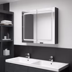 VidaXL 326512 miroir de salle de bain et armoire de rangement pour évier - Vue supplémentaire 2