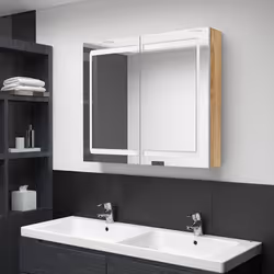 VidaXL 326516 miroir de salle de bain et armoire de rangement pour évier - Vue supplémentaire 2