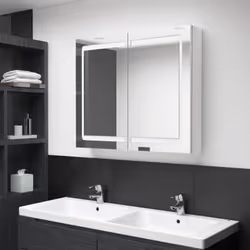 Introduisez une esthétique agréable dans votre salle de bain avec cette armoire à miroir à LED ! Cette armoire à miroir mural ...