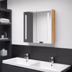 VidaXL 326523 miroir de salle de bain et armoire de rangement pour évier
