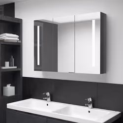 VidaXL 326528 miroir de salle de bain et armoire de rangement pour évier