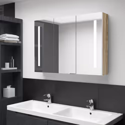 VidaXL 326530 miroir de salle de bain et armoire de rangement pour évier