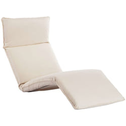 Vidaxl - Chaise longue pliable Tissu Oxford Blanc crème