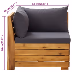 VidaXL 316088 banc de jardin Bois d'acacia - Vue supplémentaire 8