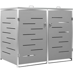 Vidaxl - Abri pour deux poubelles 138x77,5x112,5 cm Inox