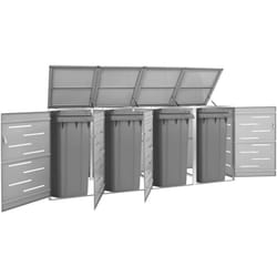 Vidaxl - Abri pour quatre poubelles 276,5x77,5x115,5 cm Inox