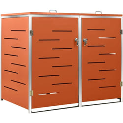Vidaxl - Abri pour deux poubelles 138x77,5x115,5 cm Inox
