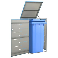 vidaXL Abri pour poubelle 69x77,5x112,5 cm Inox - TU