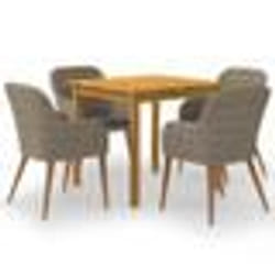 vidaXL Ensemble à manger de jardin 5 pcs Marron - TU