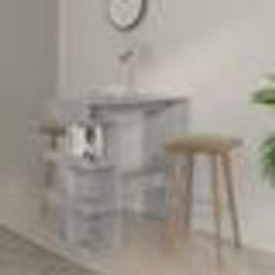 vidaXL Ensemble à manger de jardin 7 pcs Noir - TU
