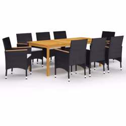 Créez une esthétique convaincante et uniforme dans votre espace extérieur avec cet ensemble de salle à manger de jardin ! La ...