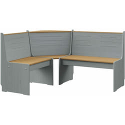 Vidaxl - Banc d'angle reine 151cm marron miel et gris bois de pin solide