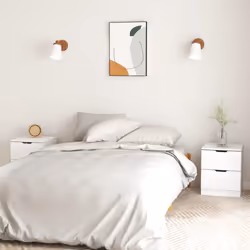 VidaXL 326724 Table de nuit et table de chevet Blanc