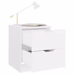 VidaXL 326724 Table de nuit et table de chevet Blanc - Vue supplémentaire 6