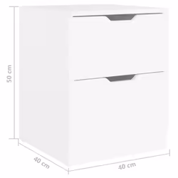VidaXL 326724 Table de nuit et table de chevet Blanc - Vue supplémentaire 7