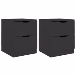 VidaXL 326726, Noir, Panneaux MDF, Bois, 400 mm, 400 mm, 500 mm, 2 pièce(s)