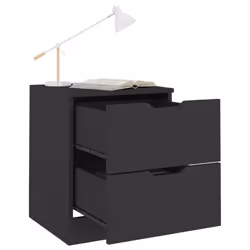 VidaXL 326726 Table de nuit et table de chevet Noir - Vue supplémentaire 6