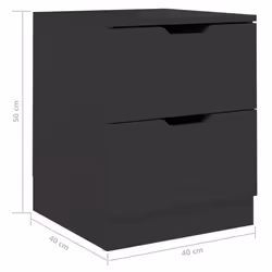 VidaXL 326726 Table de nuit et table de chevet Noir - Vue supplémentaire 7