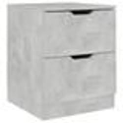 vidaXL Table de chevet gris béton 40x40x50 cm bois d’ingénierie - TU