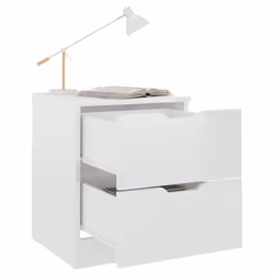 VidaXL 326736 Table de nuit et table de chevet Blanc - Vue supplémentaire 5