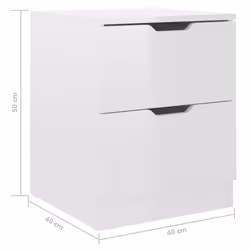 VidaXL 326736 Table de nuit et table de chevet Blanc - Vue supplémentaire 7