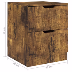 VidaXL 326740 Table de nuit et table de chevet Chêne - Vue supplémentaire 7