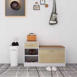 Cette armoire à chaussures, alliant bien le style simple et moderne, est un complément idéal pour garder vos chaussures à l'a ...
