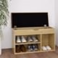 vidaXL Banc à chaussures et coussin Chêne sonoma Bois d'ingénierie - TU