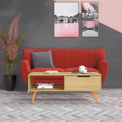 vidaXL Table basse Chêne Sonoma 100x49,5x43 cm Bois d'ingénierie - TU