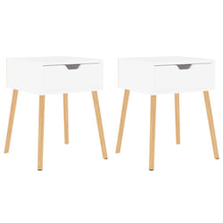 VidaXL 326796 Table de nuit et table de chevet Blanc