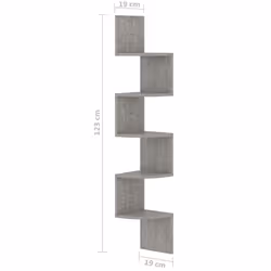 VidaXL 326835 étagères Bois Gris - Vue supplémentaire 7
