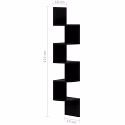 VidaXL 326838 étagères Bois Noir - Vue supplémentaire 5