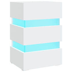 VidaXL 326840 Table de nuit et table de chevet Blanc