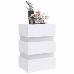 VidaXL 326840 Table de nuit et table de chevet Blanc