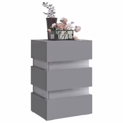VidaXL 326842 Table de nuit et table de chevet Gris