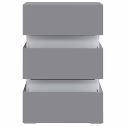 VidaXL 326842 Table de nuit et table de chevet Gris - Vue supplémentaire 5